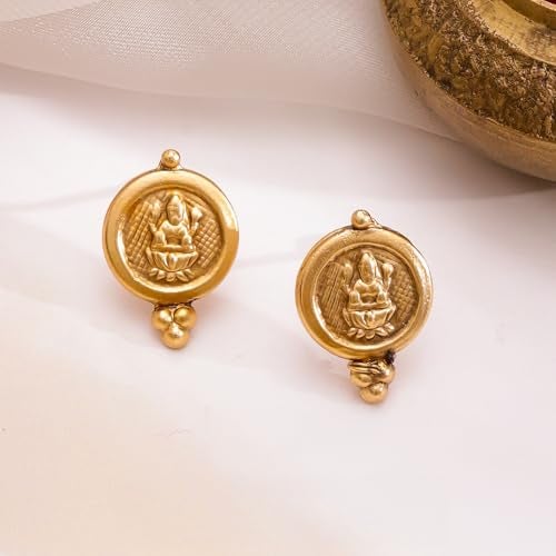 Rubans Gold Plated Choker Set Traditional Temple Jewellery Lakshmi Coin Motif Gift for Women & Girls - Image 4