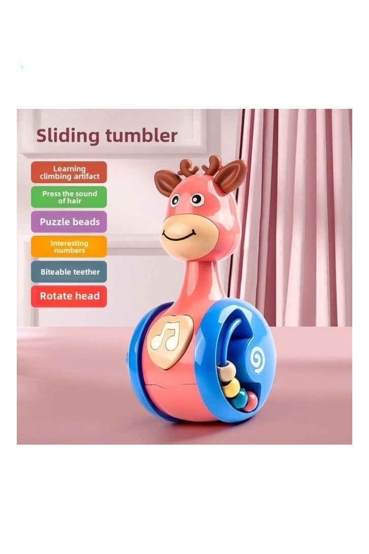 Baby Toys for 3-12 Months Baby Comfort Early Education Puzzle, Color & Sensory Learning to Climb Guide Artifact 0-5 Years Old Children's Toys, Baby Toddler Toys Perfect Gift for Boys Girls (New Version Pink - Image 1