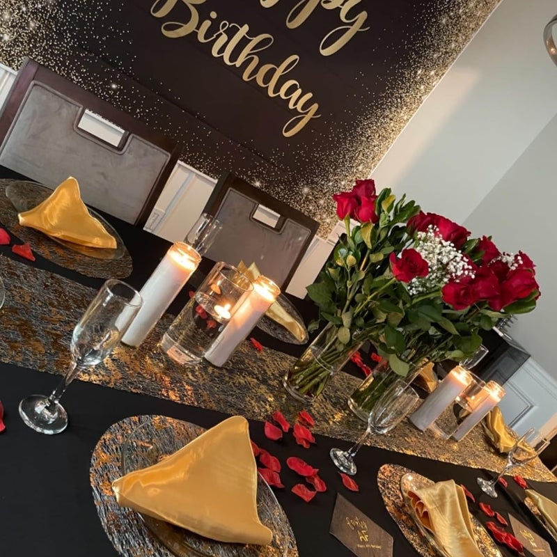 Zulaniu Gold Disposable Placemats Gold Doilies of 100 Round Place Mats Pressed 13 Inch Metallic Foil Charge Placemats for Home Decoration Dining Table Wedding Birthday Party - Image 3