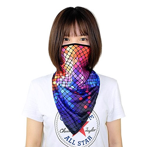 TClian Women UPF 50+ Face Mask Sun Protection Fashion Colorful Neck Gaiter Scarf (FCM-04) - Image 2