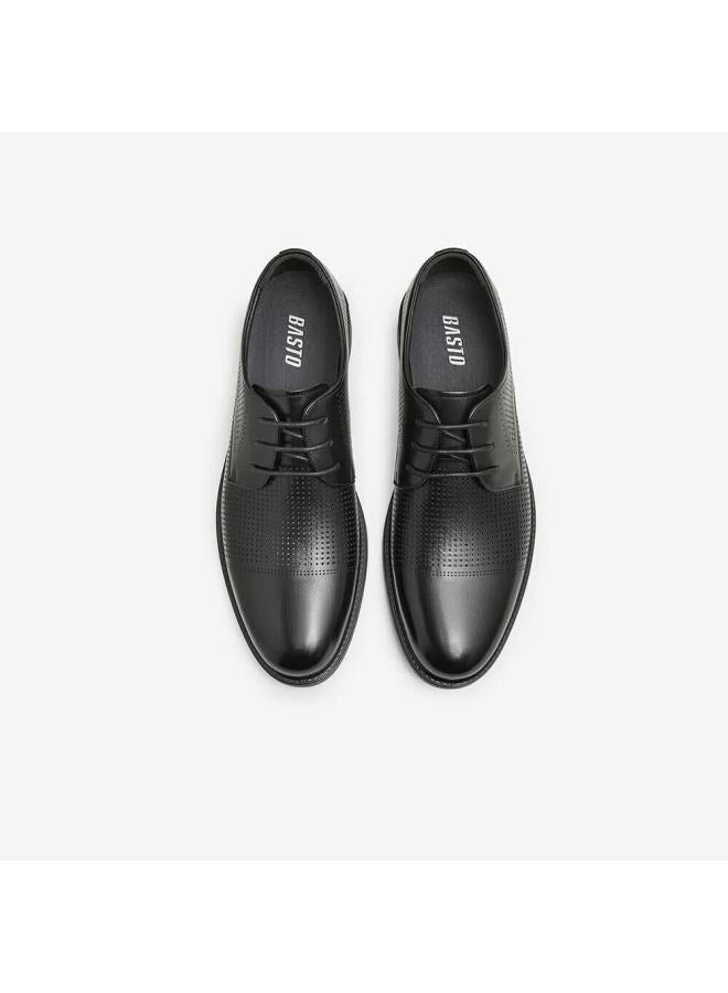 Basto Mall Fashion Business Commuter Square Heel Men's Formal Leather Shoes 82106bm4 Black Size 43 - Image 2