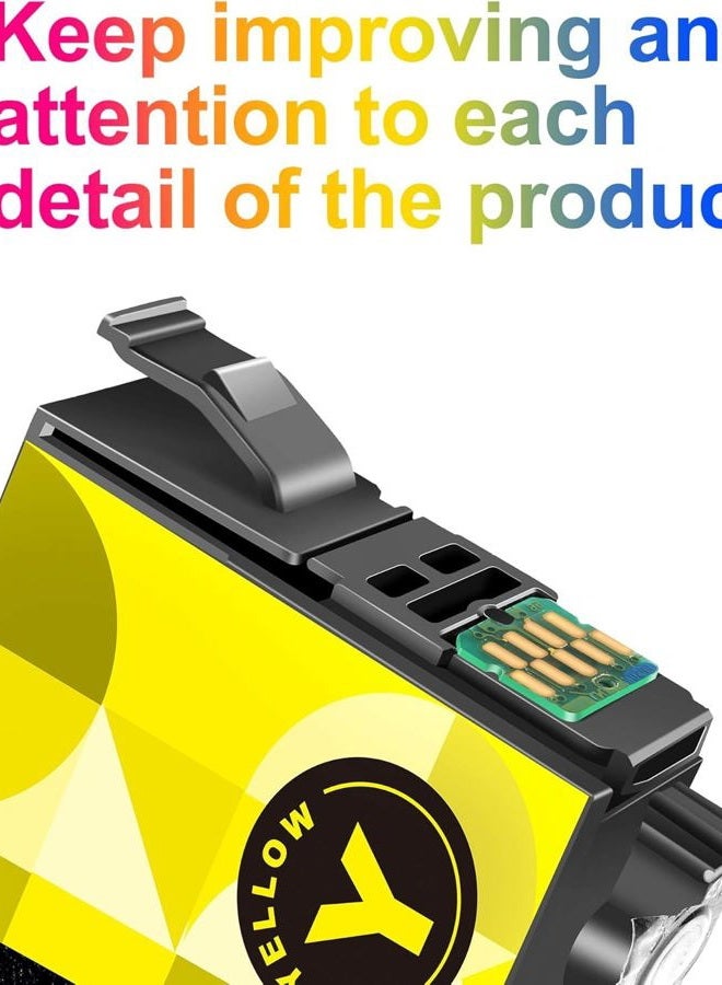 Uniwork Remanufactured Ink Cartridge Replacement for Epson 802XL 802 T802XL T802 use for Workforce Pro WF-4740 WF-4730 WF-4720 WF-4734 EC-4020 EC-4030 Printer Tray (1 Cyan 1 Magenta 1 Yellow 3 Pack) - Image 2