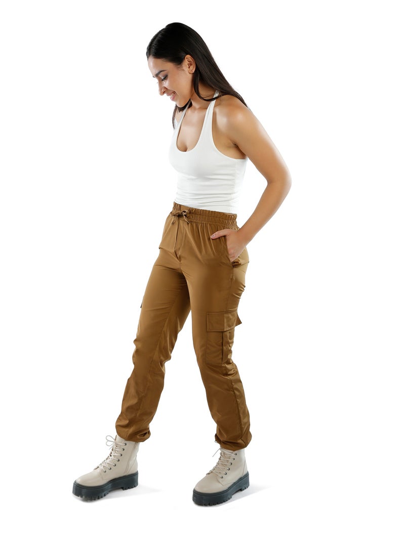 لندن راج بنطلون كارغو عالي الخصر - Image 2