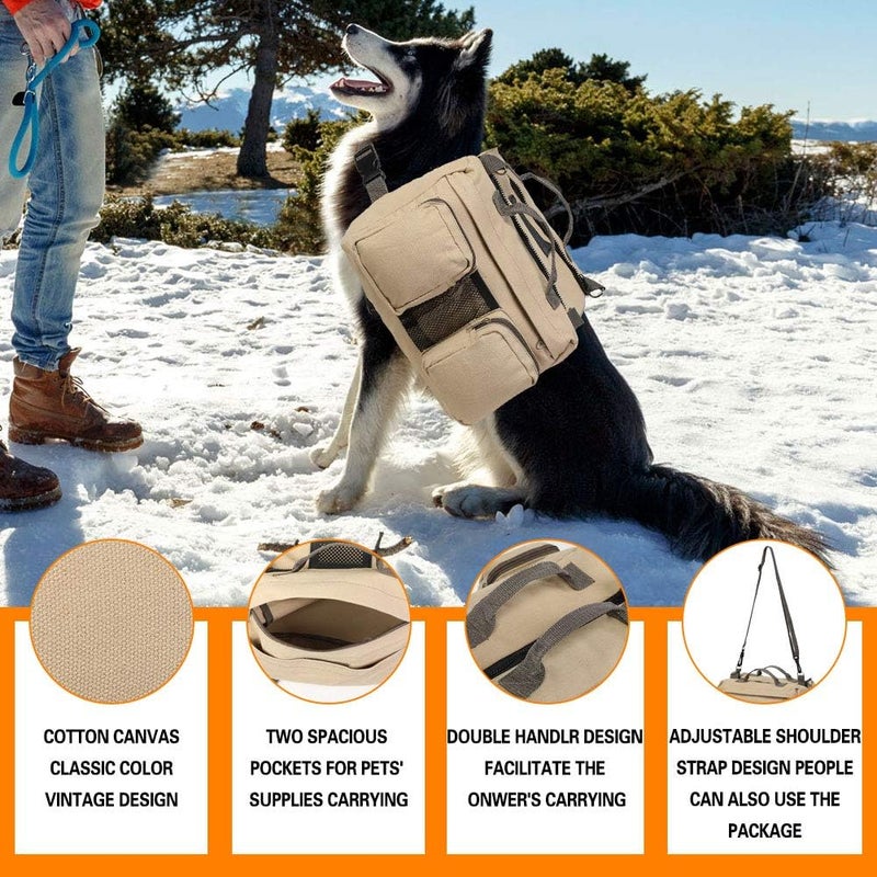 cheekyglo Dog Hiking Backpack, Dog Pack Saddle Bag for Travel Camping Dog Vest with Pockets Suit for Medium & Large Dogs - Image 4