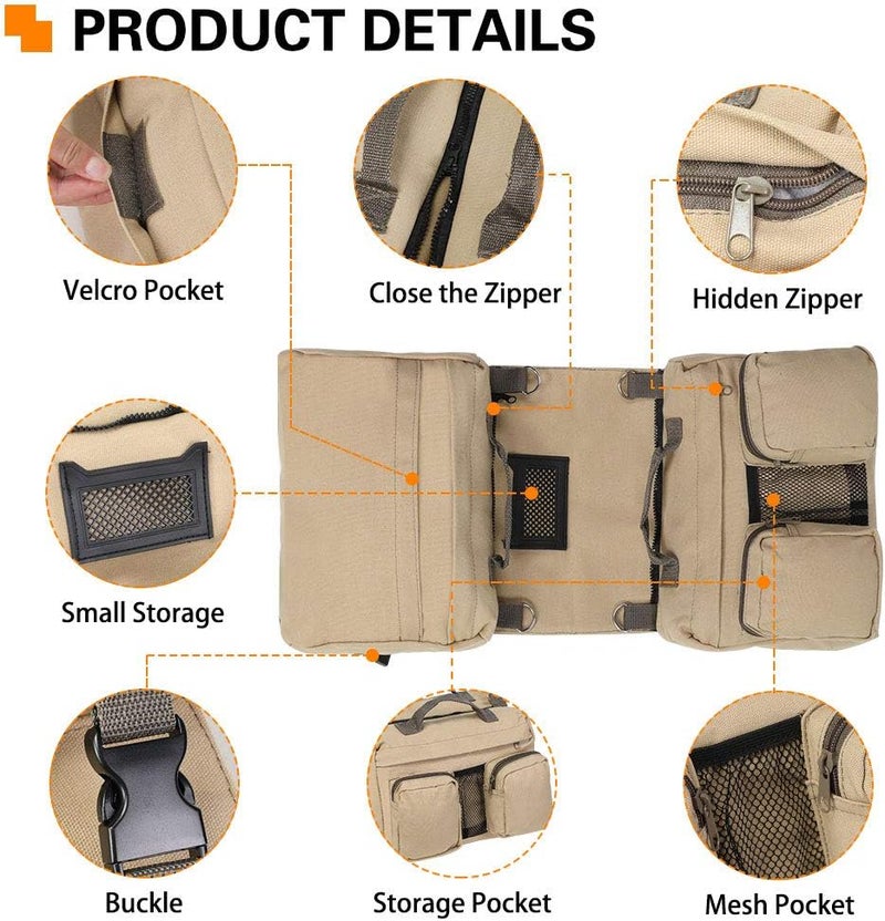 cheekyglo Dog Hiking Backpack, Dog Pack Saddle Bag for Travel Camping Dog Vest with Pockets Suit for Medium & Large Dogs - Image 5