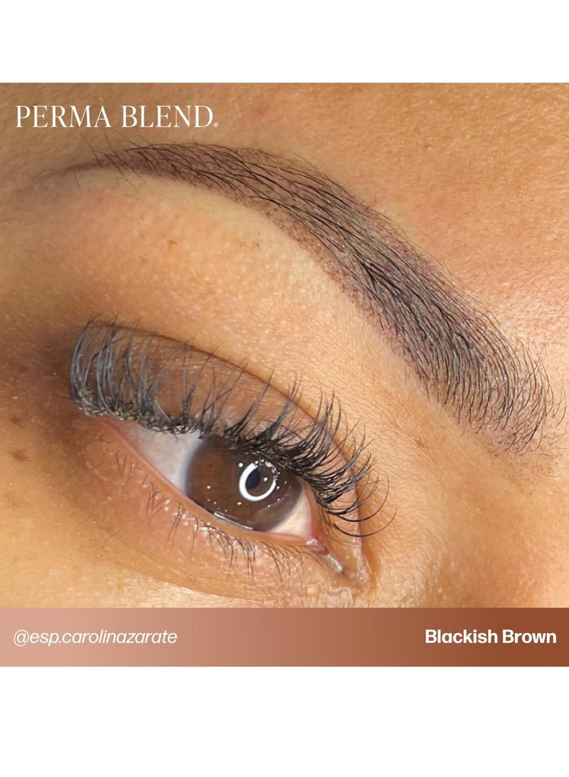 Perma Blend Perma Blend - Blackish Brown Tattoo Ink - Microblading Supplies for Eyebrow Tattoo or Eyeliner Permanent Makeup - Professional Tattoo Ink in Dark Blackish Brown - High Opacity - Vegan (0.5 oz)  - Image 2