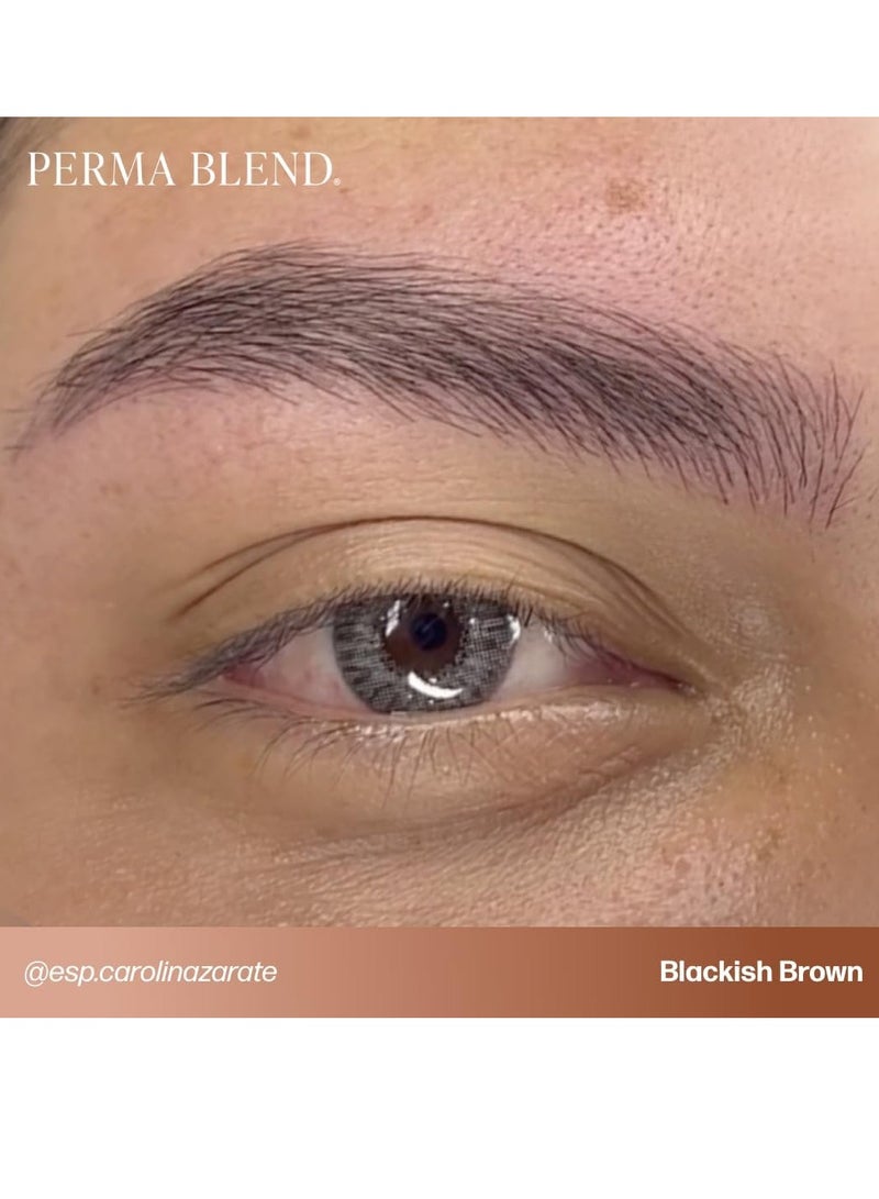 Perma Blend Perma Blend - Blackish Brown Tattoo Ink - Microblading Supplies for Eyebrow Tattoo or Eyeliner Permanent Makeup - Professional Tattoo Ink in Dark Blackish Brown - High Opacity - Vegan (0.5 oz)  - Image 3