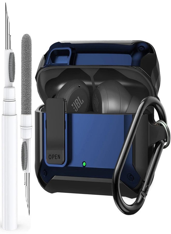OTOPO Case for JBL Vibe 200TWS/JBL Vibe Beam, Heavy Duty Protection, Modern Design, Black/Blue, Unisex, Protecting Earbuds During Daily Use, Active Use, Convenient Charging - Image 1