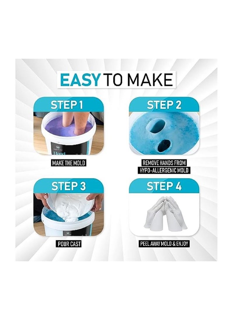  BOUNDS - Plaster Hand Casting Kit for Souvenir Size XL Suitable for 5 to 8 Adult Hands - Image 1