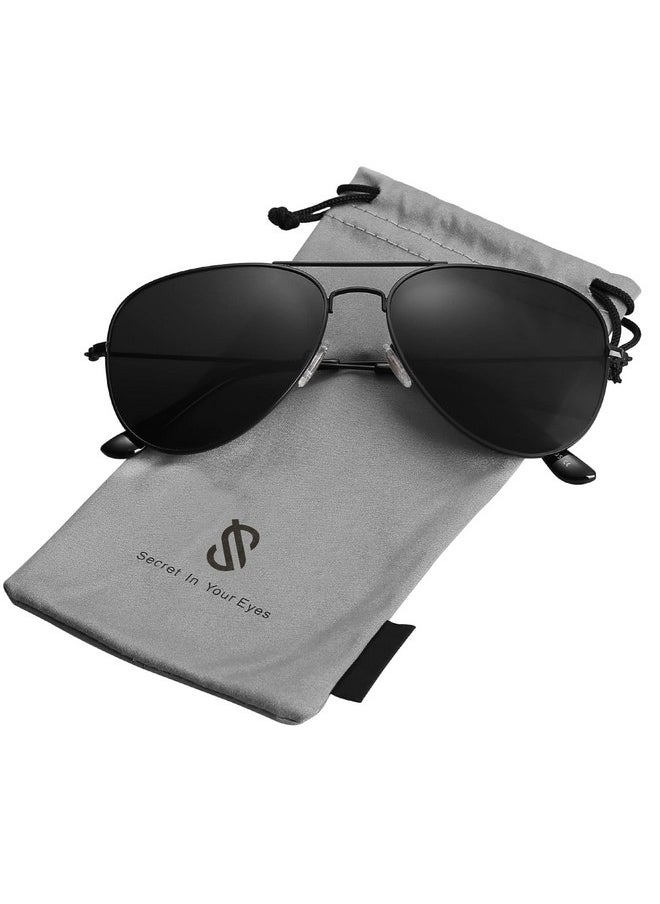 Sojos Classic Aviator Polarized Sunglasses For Men Women Vintage Retro Style,Black/Grey,62Mm  - Image 2