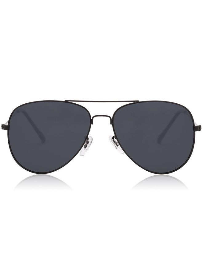 Sojos Classic Aviator Polarized Sunglasses For Men Women Vintage Retro Style,Black/Grey,62Mm  - Image 1