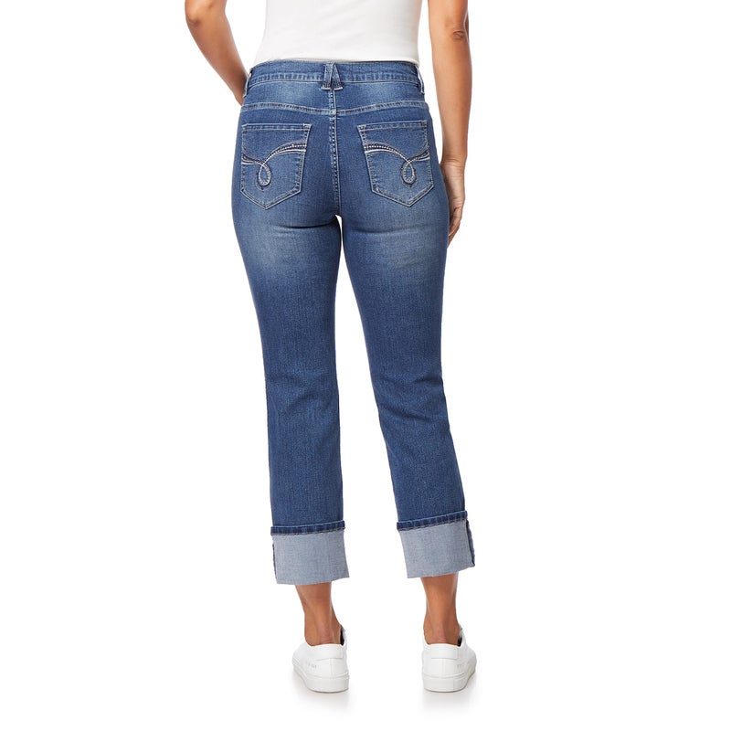 Angels Forever Young Women's Signature Straight Crop Jeans, Bali, 12 - Image 3