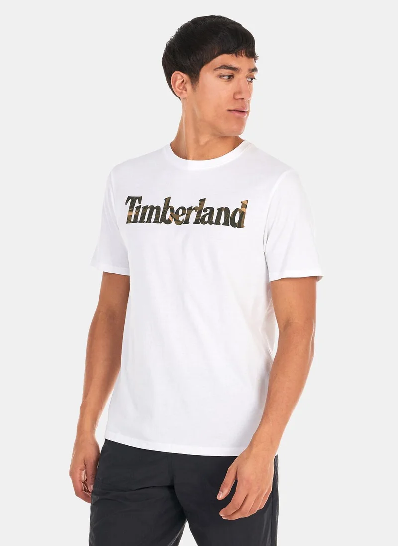 Timberland Men's Linear Logo Seasonal Camo T-Shirt