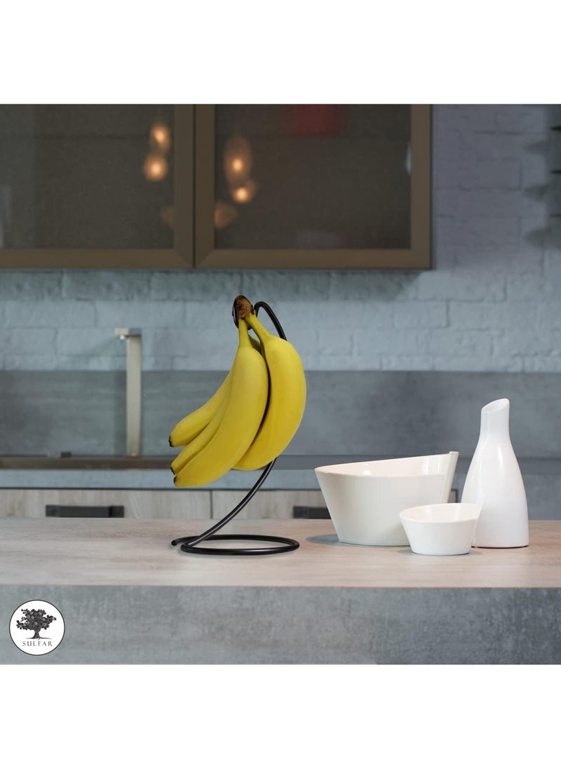 sulfar MS Banana Stand for Dining Table Light Weight & Sturdy (1 Pack) Black  - Image 5