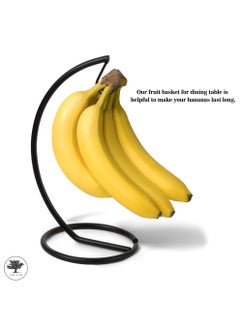 sulfar MS Banana Stand for Dining Table Light Weight & Sturdy (1 Pack) Black  - Image 2