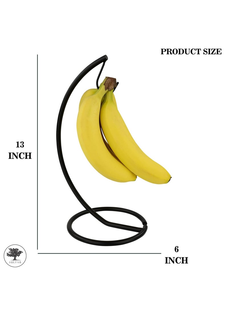 sulfar MS Banana Stand for Dining Table Light Weight & Sturdy (1 Pack) Black  - Image 3