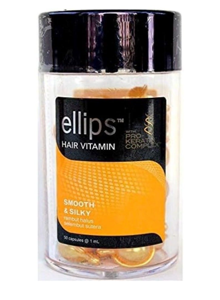 أليبس مزيج مركب فيتامين بروكيراتين للشعر من إليبس، أصفر، 50 قرصًا