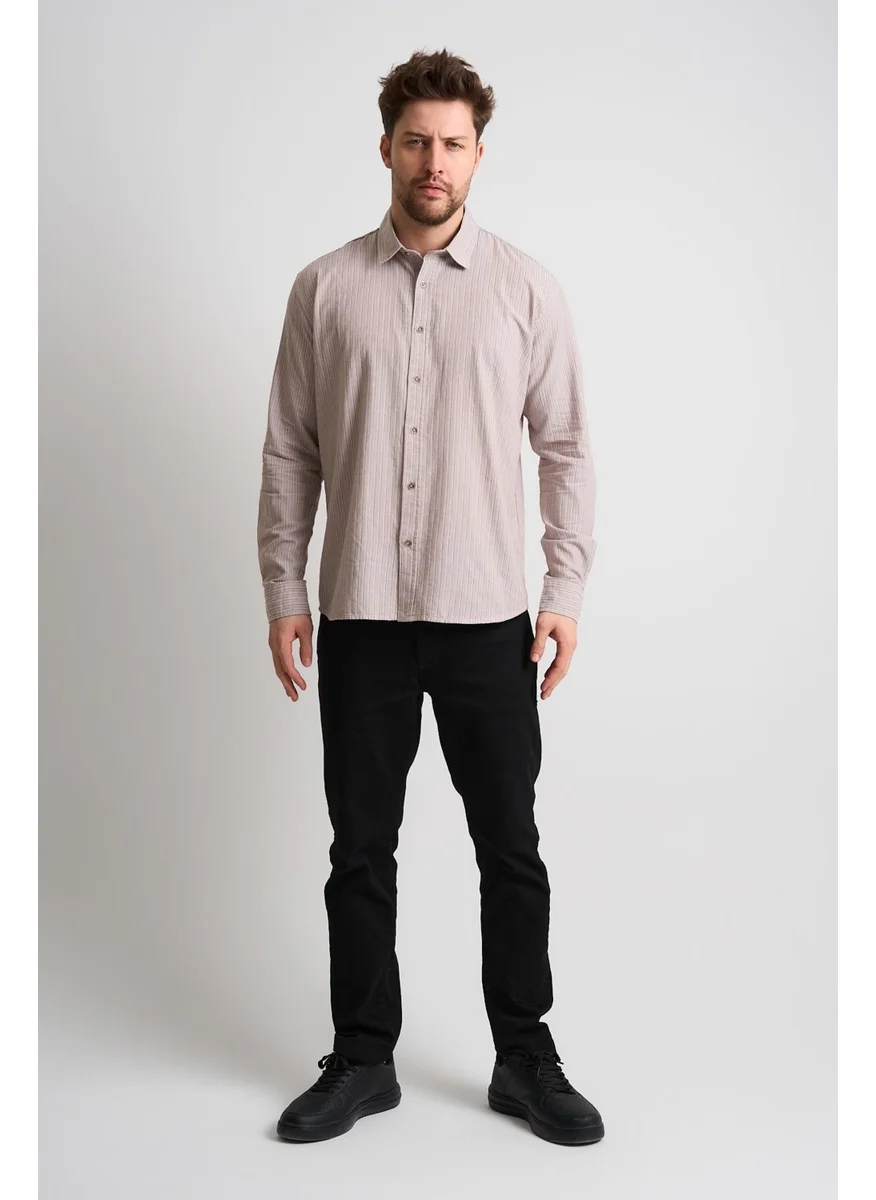 Alexander Gardi Striped Patterned Long Sleeve Men's Shirt