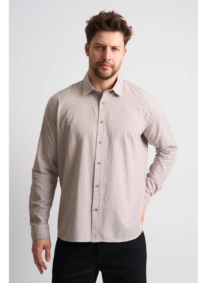 Alexander Gardi Striped Patterned Long Sleeve Men's Shirt