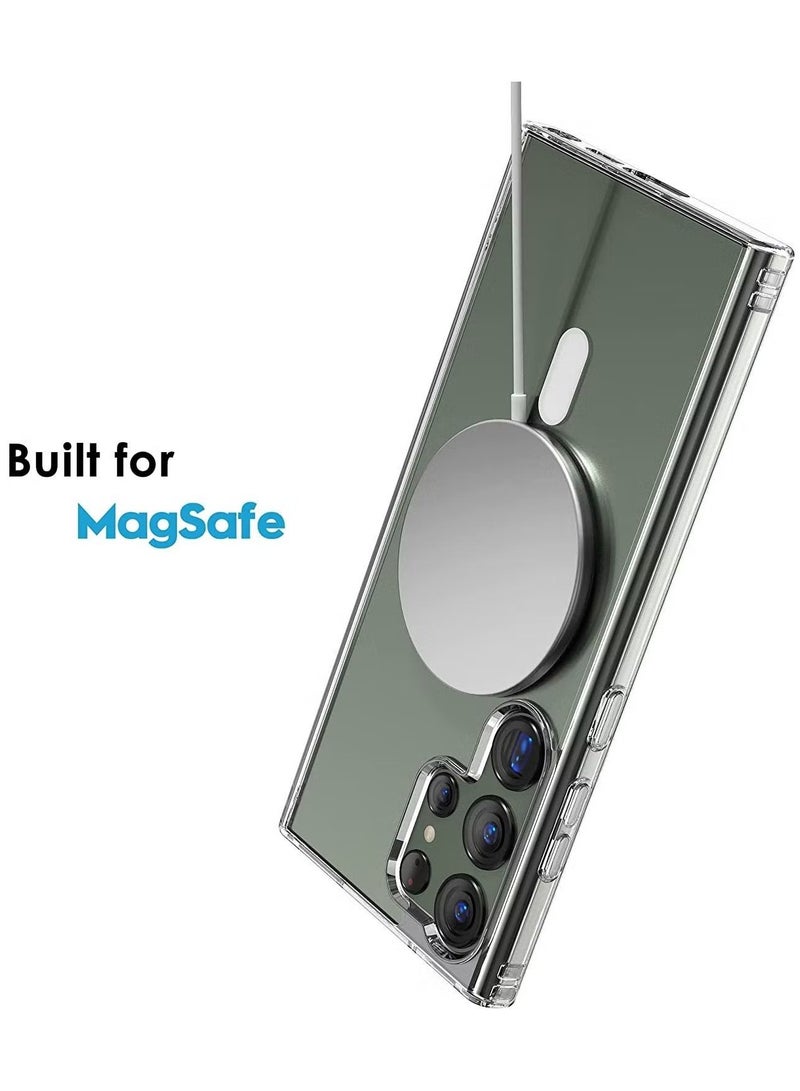 BORTONY Galaxy S22 Ultra Magnetic Case Compatible with Magsafe Charging and Accessories Anti Yellowing Anti Scratch Hard Back Cover - Image 4