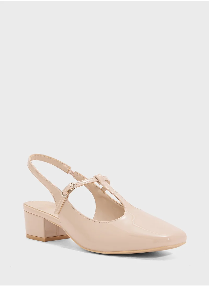 ELLA Block Heeled Pump