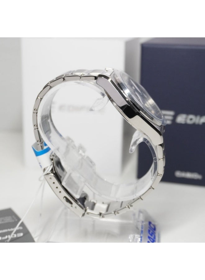 CASIO ساعة كاسيو إيديفيس الرياضية الكرونوغراف EFB-730D-7A، 40 مم قرص فضي، سوار من الفولاذ المقاوم للصدأ، مقاومة للماء حتى 100 م - Image 3