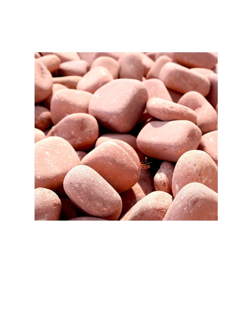KNP Tumbled Red River Stone Natural Garden Material 5-8 cm 20kg - Image 3