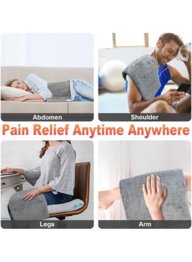 XL Heating Pad – 12” x 24” Large Electric Heat Pad for Back, Neck & Shoulder, 10 Heat Settings, Machine Washable, Pain & Menstrual Cramp Relief - Image 3