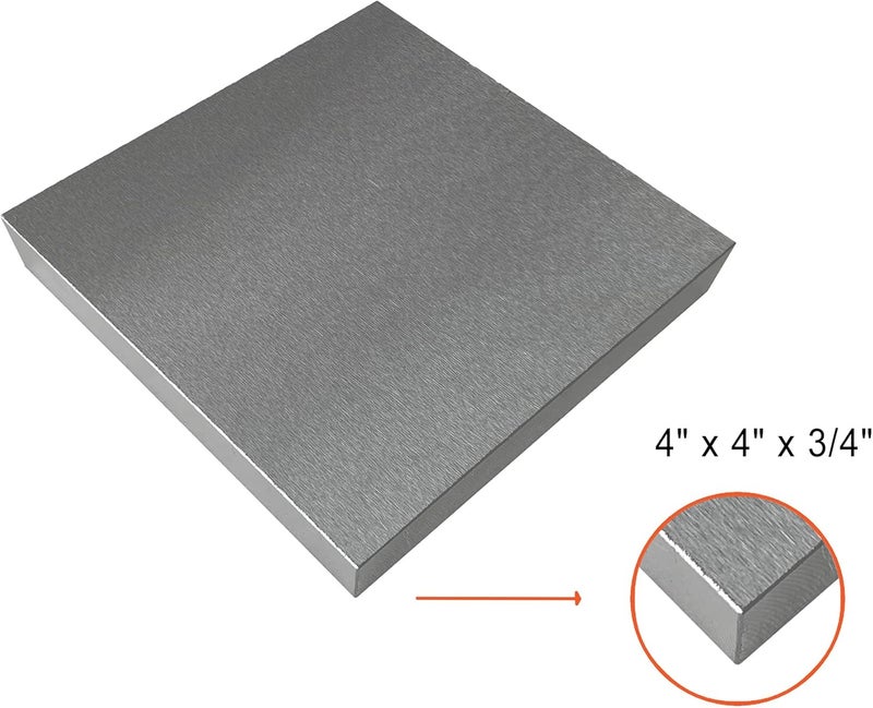 HimaPro Steel Bench Block 4"x4" Flat Anvil Jewelers Tool Metal Bench Block for Jewelry & Stamping (4''x4''x3/4'') - Image 2