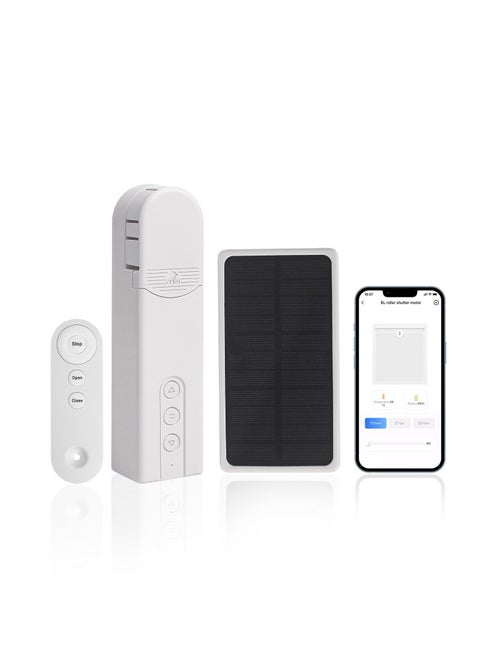 Smart Chain Blinds Motor, Electric Roller Blind Driver - Smart Electric Blinds with Bluetooth Remote Control, Solar Powered, Add Hub to Make it Compatible with Alexa & Google Home