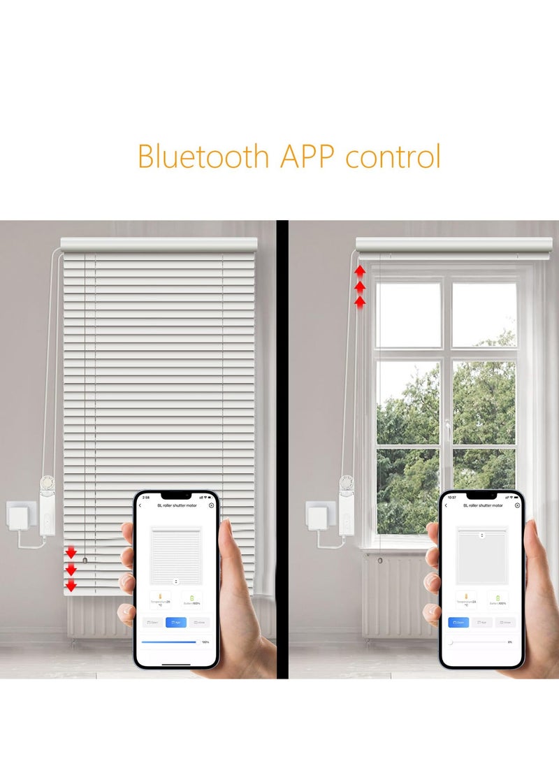 Excefore - Smart Chain Blinds Motor, Electric Roller Blind Driver - Smart Electric Blinds with Bluetooth Remote Control, Solar Powered, Add Hub to Make it Compatible with Alexa & Google Home - Image 1