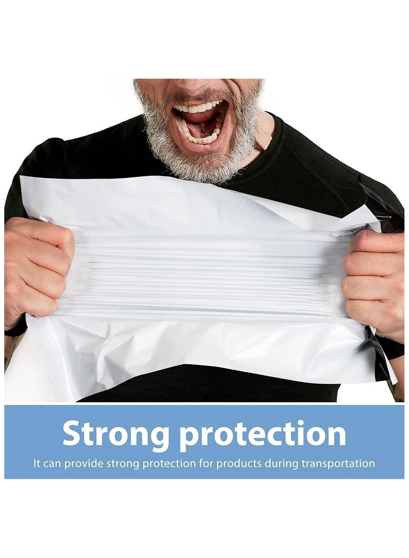 White Poly Mailers Bag, 32 x 45 cm Adhesive Self-seal Shipping Bags, 100 Pack Envelopes for Packaging Delivery Posting Parcel Postals Clothes