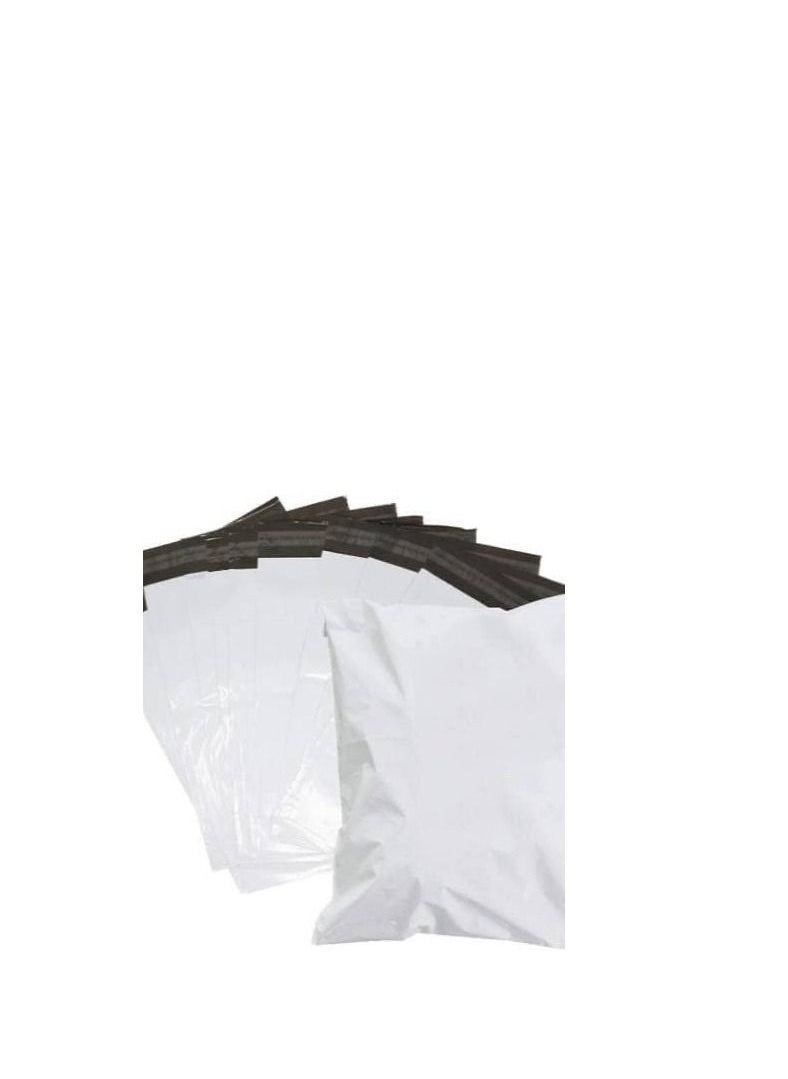 MARKQ White Poly Mailers Bag, 32 x 45 cm Adhesive Self-seal Shipping Bags, 100 Pack Envelopes for Packaging Delivery Posting Parcel Postals Clothes  - Image 1