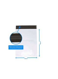MARKQ White Poly Mailers Bag, 32 x 45 cm Adhesive Self-seal Shipping Bags, 100 Pack Envelopes for Packaging Delivery Posting Parcel Postals Clothes  - Image 3