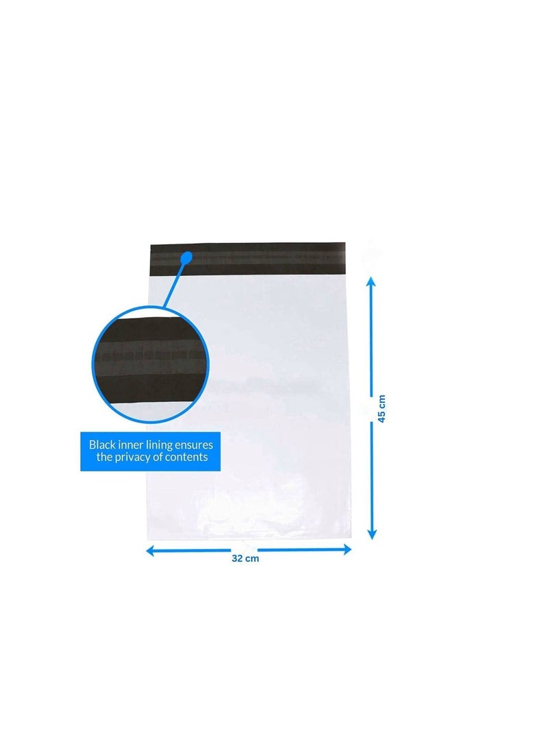 MARKQ White Poly Mailers Bag, 32 x 45 cm Adhesive Self-seal Shipping Bags, 100 Pack Envelopes for Packaging Delivery Posting Parcel Postals Clothes  - Image 3