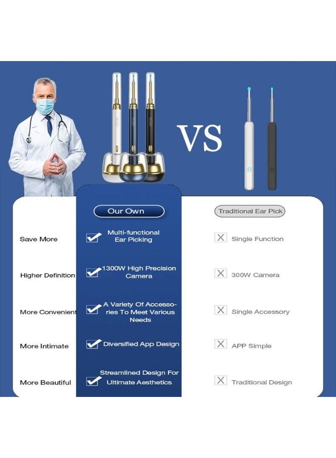 Dr.isla Dr. Isla P9 Smart Visual Ear Wax Remover – HD 1300W Camera Endoscope, Wireless WiFi Connection, 3-Axis Gyroscope, IP-Rated Waterproof, Rechargeable Ear Cleaning Tool for Adults & Kids - Image 2