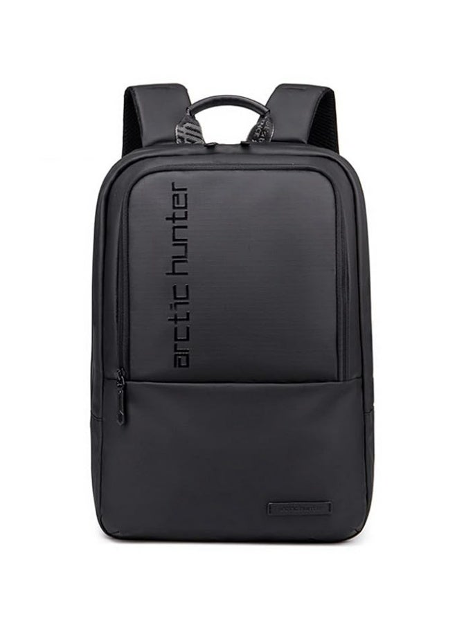 أركتيك هانتر حقيبة ظهر Arctic Hunter Slim للكمبيوتر المحمول للرجال والنساء خفيفة الوزن وقابلة للتمدد بسعة 18 لترًا ومقاومة للصدمات وجيب للكمبيوتر المحمول مقاس 15.6 بوصة ومقاومة للماء وحقيبة كمبيوتر مضغوطة للمكتب غير الرسمي اليومي والجامعة، باللون الأسود - Image 1