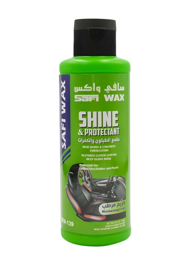 Safi WAX SAFI Wax Shine & Protectant 118ML – High Gloss Moisturizing Protection for Car Interiors SFW-139 - Image 1