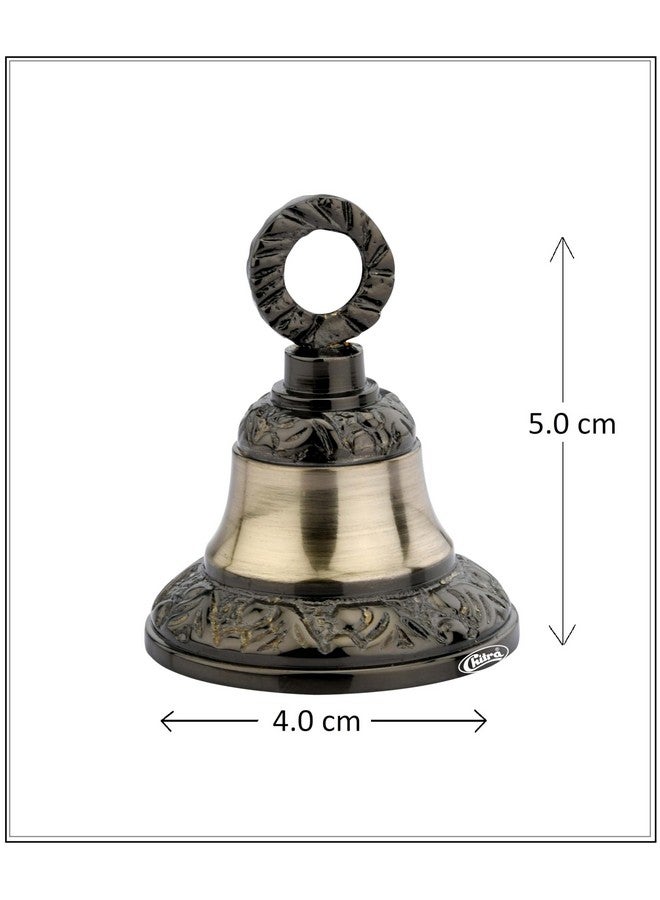 Chitra Brass Classic BDB-05 Decorative Bell for Pooja Rooms,Halls,Mandir (Antique Marvel Finish, 38mm) Pack of 12 - Image 3