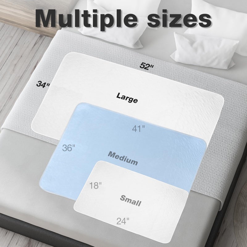 SOLOSHINE Bed Pads Washable Waterproof, 52" x 34" (2 Pack) Incontinence Bed Pads, Waterproof Mattress Protector & Washable Pee Pads, Perfect for Kids, Adults, The Elderly and Pets - Image 5