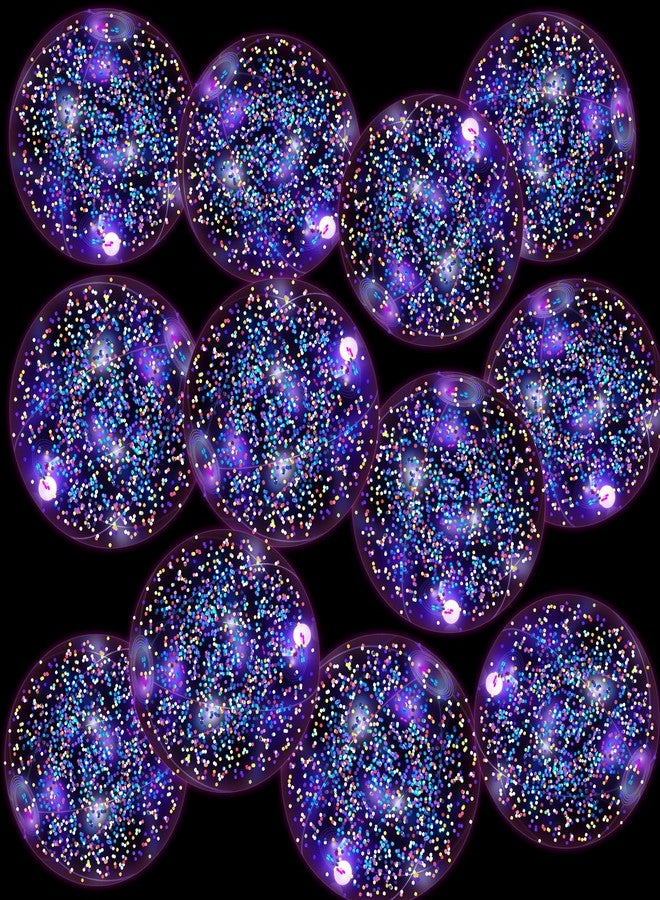 Vertintong 12 Pack 12 Inch Glow in The Dark LED Beach Ball Jumbo Confetti Glitters Inflatable Ball Swimming Pool Game for Party Pool Summer(Colorful) - Image 1