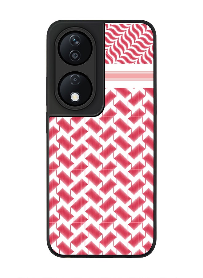 Stylizedd Rugged Black Edge Case for Honor X7b, Slim fit Soft Case Flexible Rubber Edges Anti Drop TPU Gel Thin Cover -  Shemag (Red) - Image 1