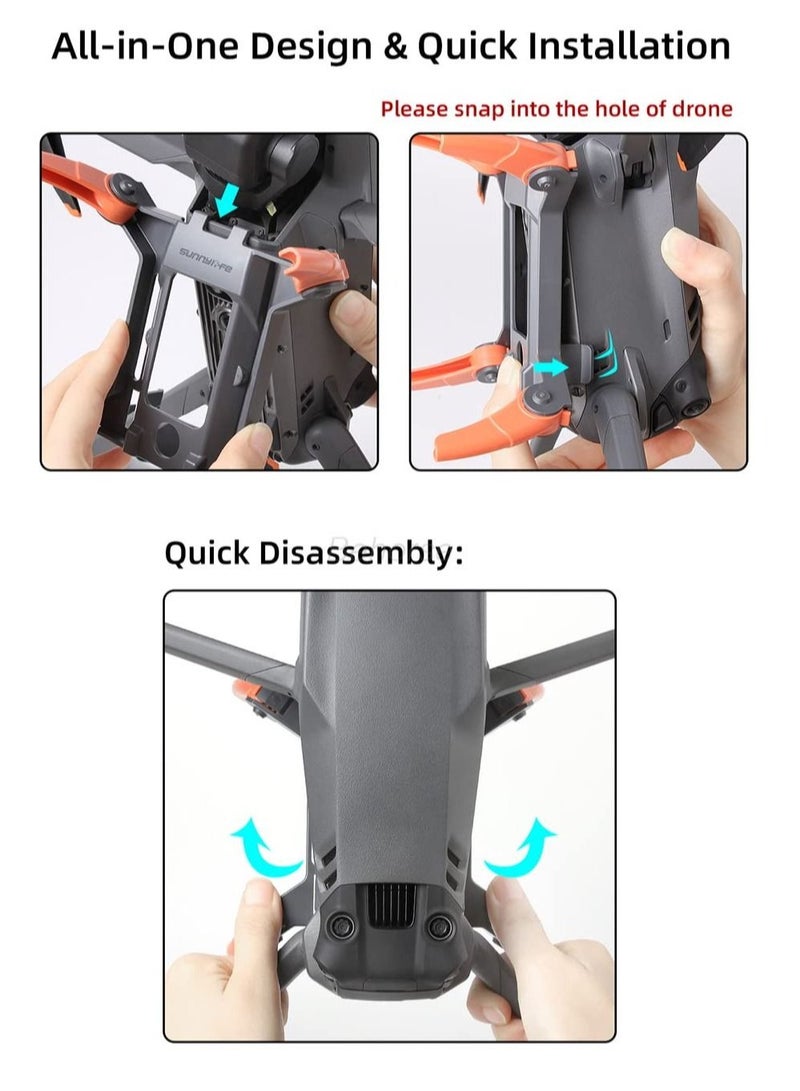 Captaintech Lifting Stand for DJI Mavic 3 Extended Leg Protector Lengthened 38mm Foldable Landing Gear Stable and Safe Drone Accessories - Image 4