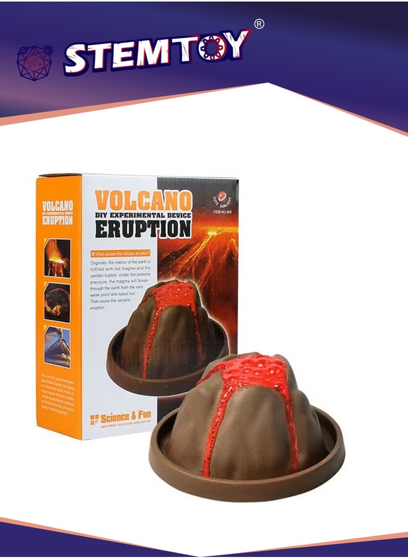 STEMTOY Volcano Eruption Lab Experiment Kit – DIY Educational Chemistry & Geology Science Set for Kids, STEM/STEAM School Learning Activity Supplies for Girls and Boys  - Image 1