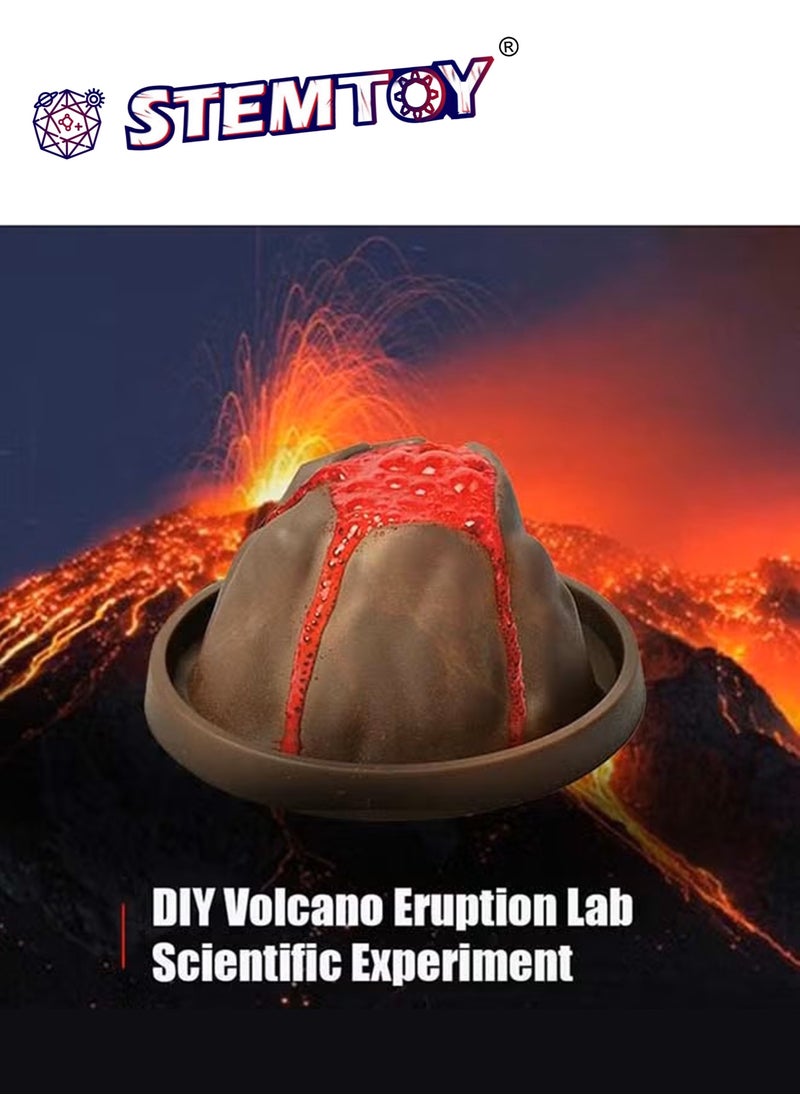 STEMTOY Volcano Eruption Lab Experiment Kit – DIY Educational Chemistry & Geology Science Set for Kids, STEM/STEAM School Learning Activity Supplies for Girls and Boys  - Image 4
