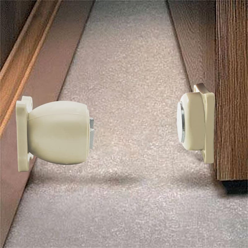 Volo VOLO Plastic Door HolderDoor Catcher Magnet Door Set with Screw Off White Pack of 10  - Image 4