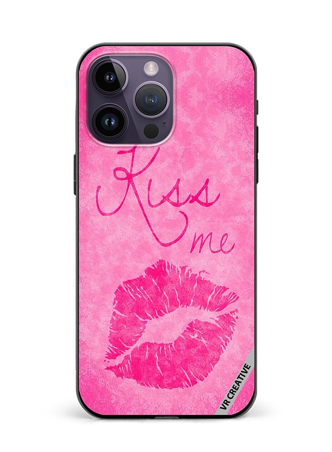 VR CREATIVE Protective Case Cover For Apple iPhone 15 Pro Max Kiss me Pink Design Multicolour - Image 1
