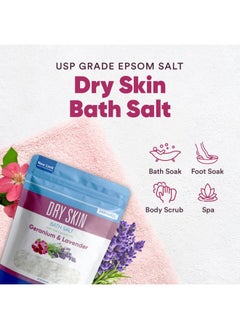 Better Bath Better Body Dry Skin Bath Salt 32 Ounces Epsom Salt With Natural Geranium, Lavender, Ylang Ylang, And Lemon Essential Oils Plus Vitamin C In Bpa Free Pouch With Easy Press-Lock Seal  - Image 3