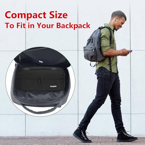 Gloppie Small Lunch Bag for Adults & Kids - Compact Insulated Lunch Box, Durable & Food-Grade Lining | Portable Cooler for Work, School, Travel (Black Honeycomb) - Image 3