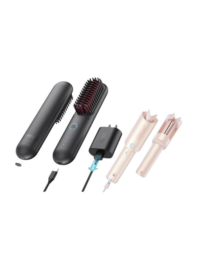 تايمو فرشاة فرد الشعر اللاسلكية + مكواة تجعيد الشعر اللاسلكية - Image 1